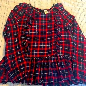 Osh kosh girls peplum top size 14